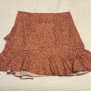 Women's Ruffled Red Skirt